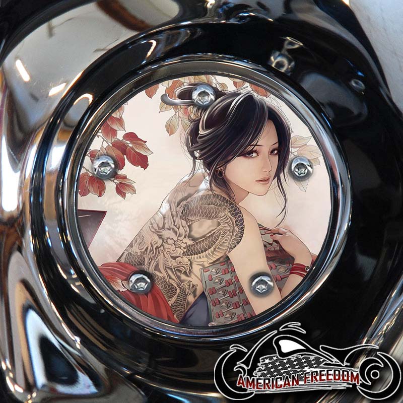 Custom Timing Cover - Dragon Tattoo Girl - Click Image to Close